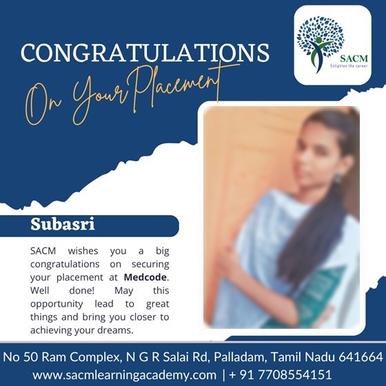 Subasri — placed at Medcode